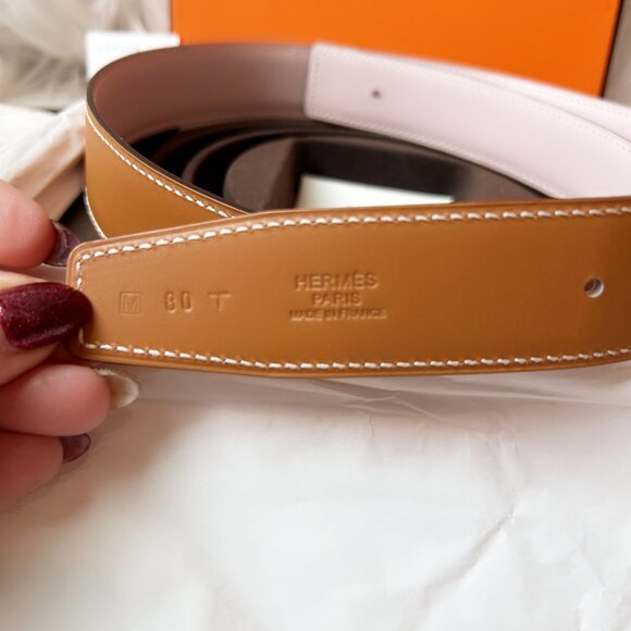 HERMES Constance Reversible  H Belt, Size 80-NEW main image 8